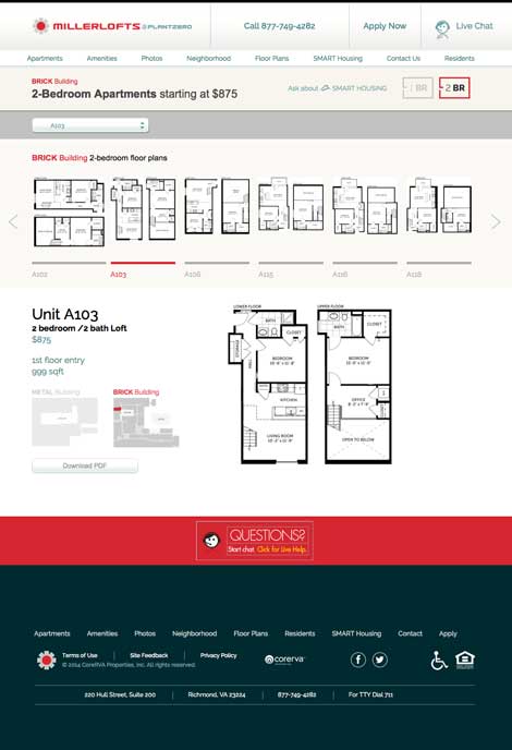 Miller Lofts Floor Plans